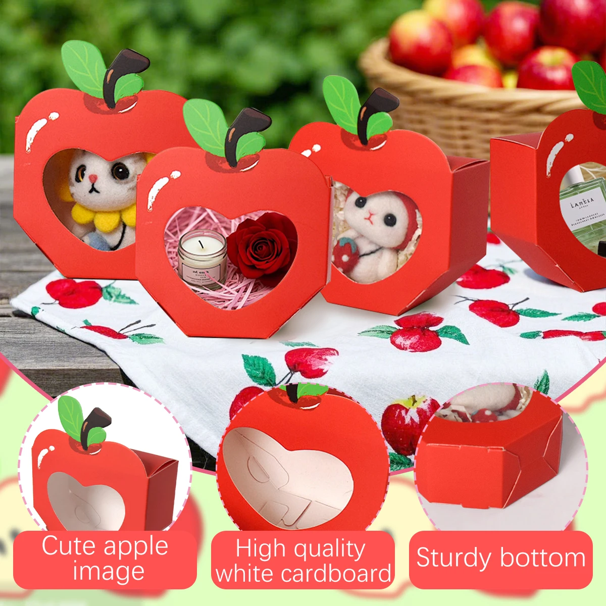 10/20Pcs Apple Window Candy Bo - Food Like Snacks ulasan dan harga