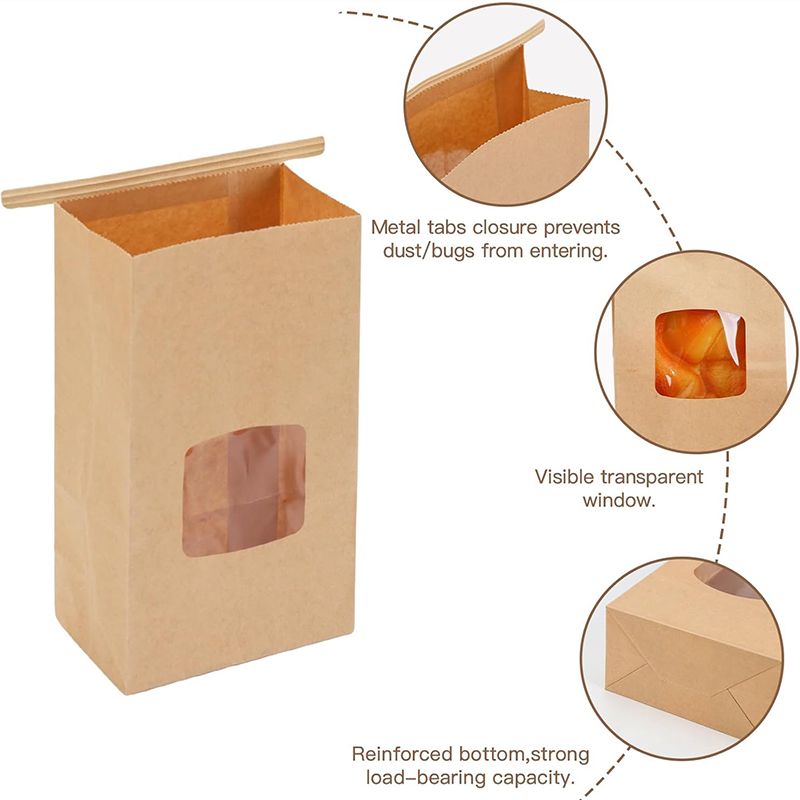 10Pcs Bakery Bags, Window Seal - Food Like Snacks ulasan dan harga