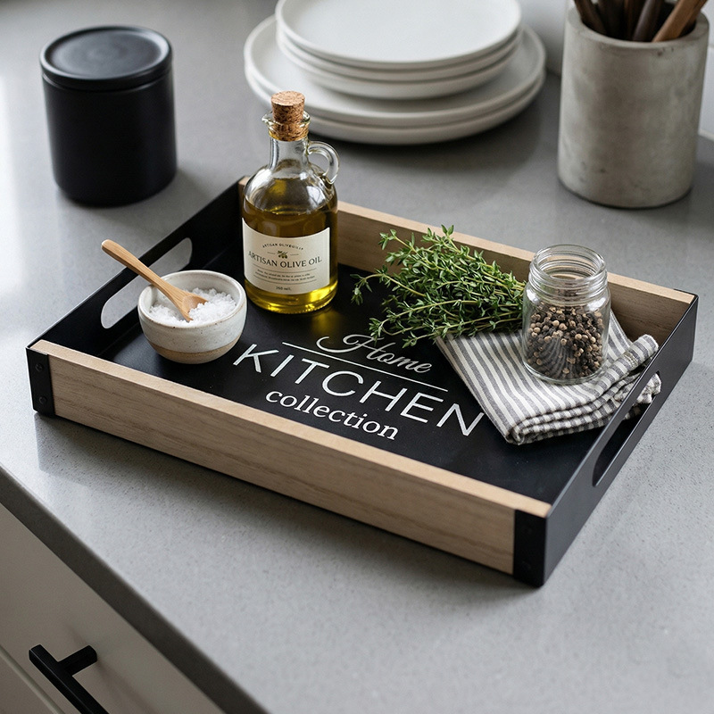 Nordic Breakfast Metal Tray wi - Korean Food Snacks ulasan dan harga