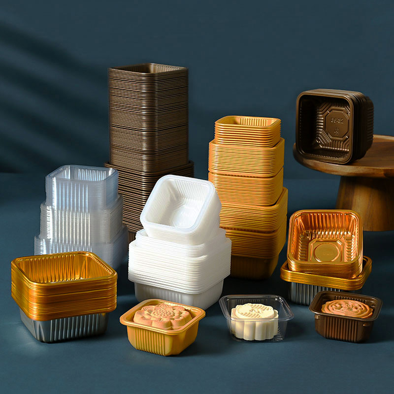 100pcs Mooncake Plastic Tray P - Food Like Snacks ulasan dan harga