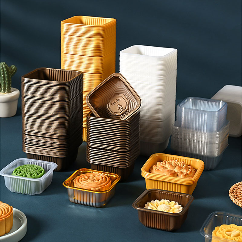 100pcs Mooncake Plastic Tray P - Food Like Snacks ulasan dan harga