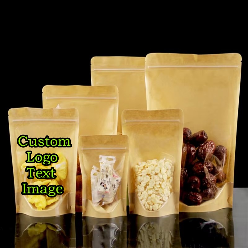 100PCS Clear Stand-up Kraft Pa - Food Like Snacks ulasan dan harga